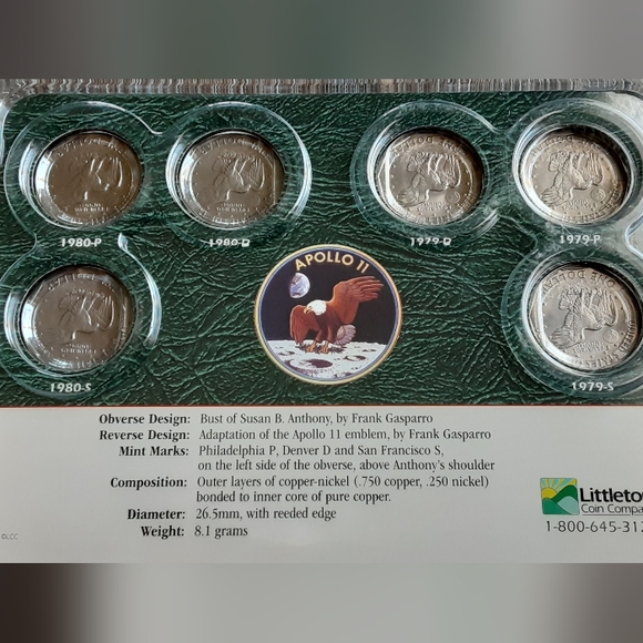 Susan B. Anthony 6Pc Set 1979 & 1980 P,D,S Uncirculated package error - Picture 5 of 8